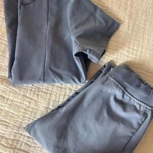 Periwinkle Blue Two-Piece Scrub Set